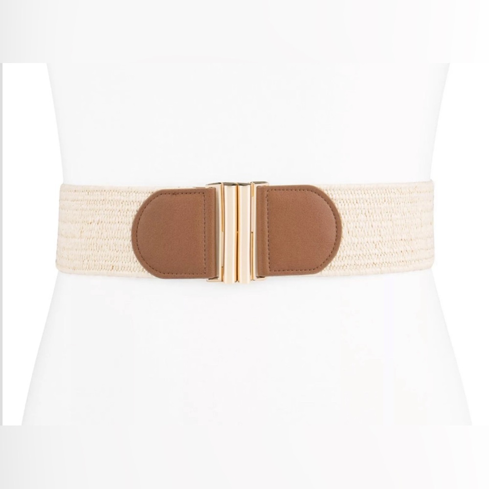 Never worn stretchy straw belt